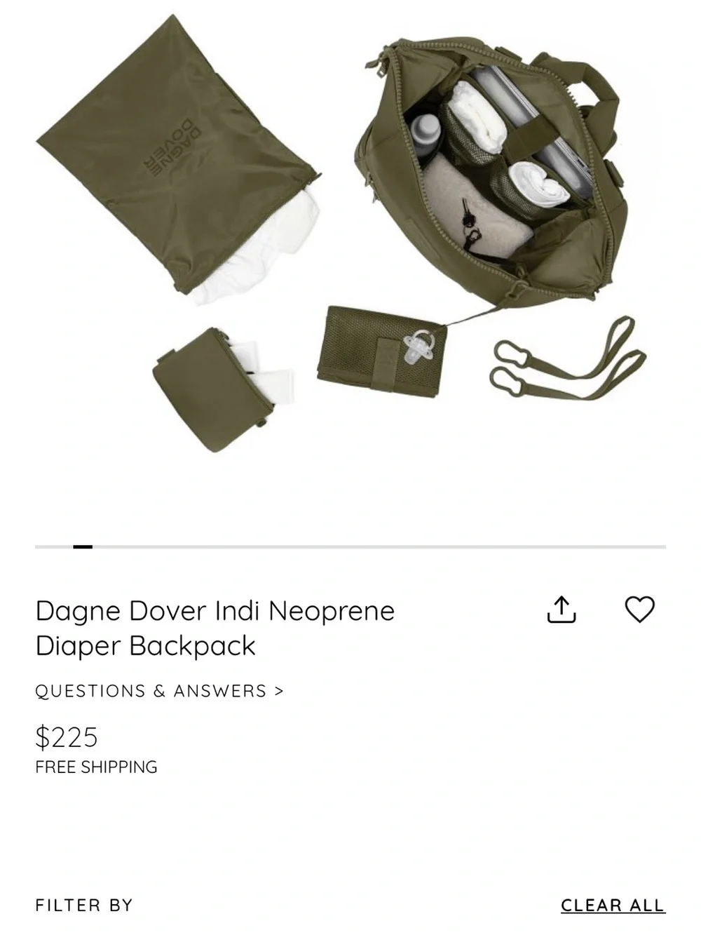 Dagne Dover Neoprene Backpack in Black